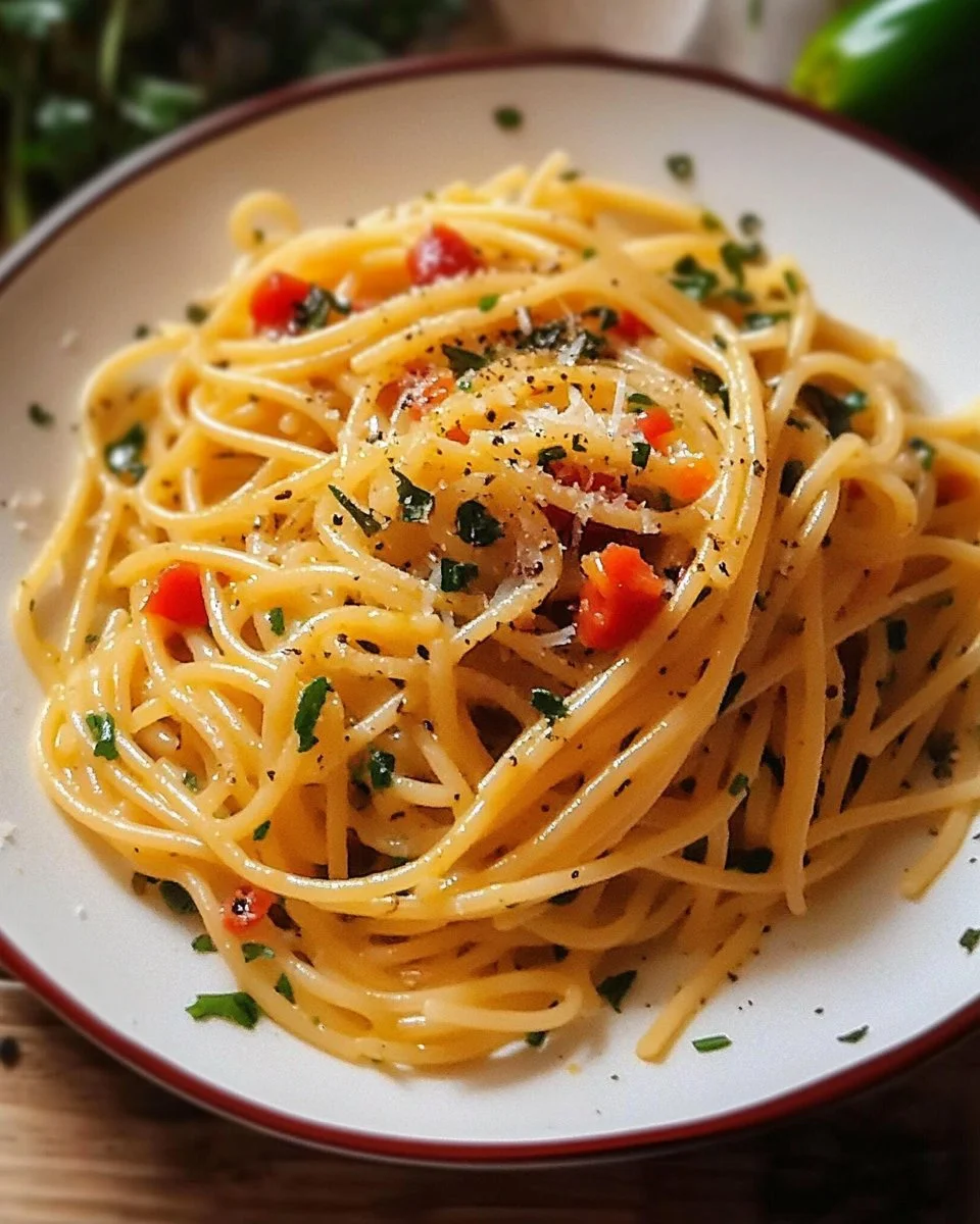 Knoblauchspaghetti