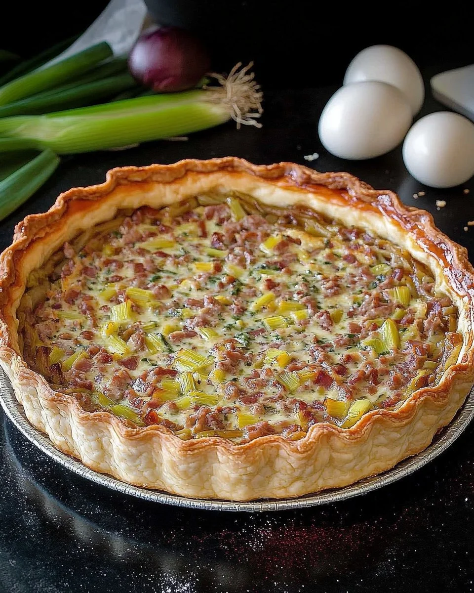 Lauch- und Rindfleisch-Tarte