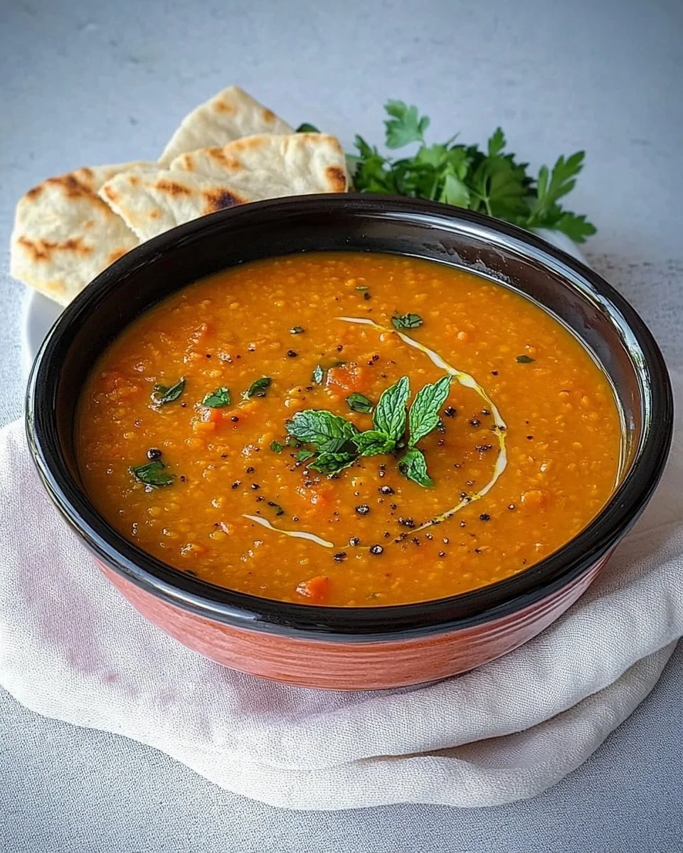 Linsensuppe Türkisch mit roten Linsen