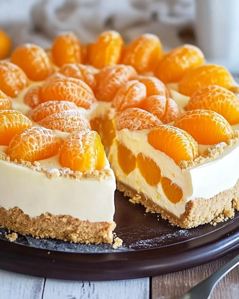 Mandarinen-Philadelphia-Torte mit fruchtigem Belag und cremigem Philadelphia-Füllung.