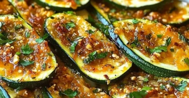Marokkanische Chermoula-Zucchini mit Gewürzen und Kräutern zubereitet