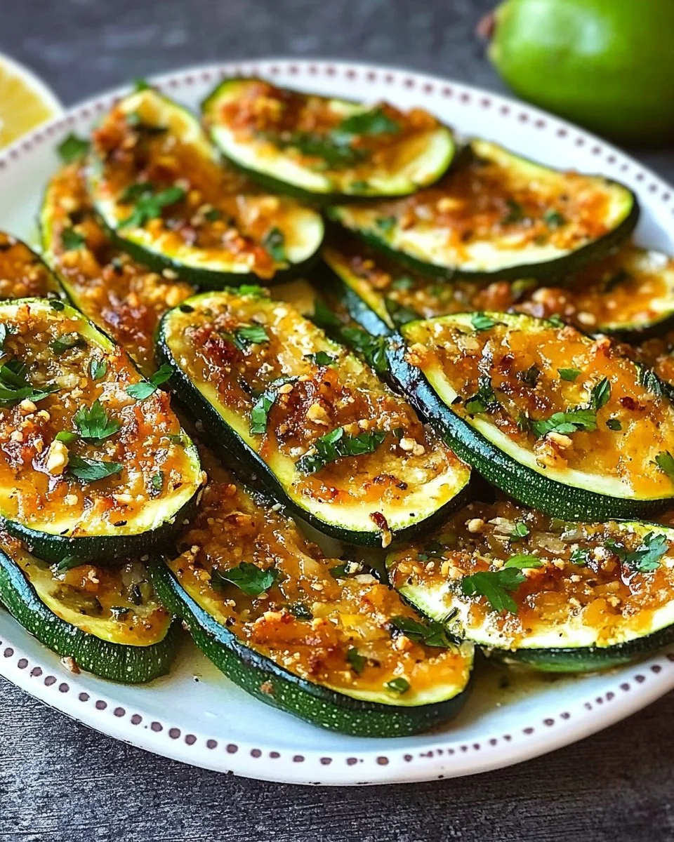 Marokkanische Chermoula-Zucchini mit Gewürzen und Kräutern zubereitet