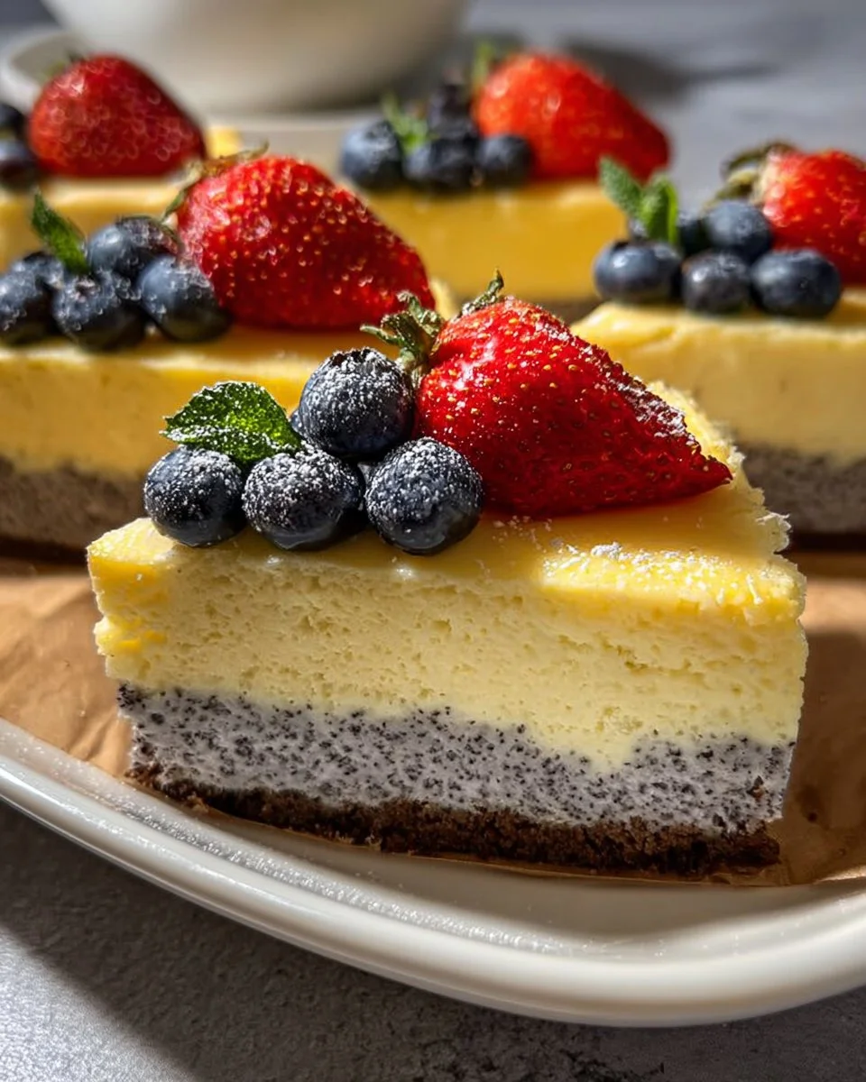 Mohnsamen-Ei-Schecke auf einem Teller serviert, inspiriert zu neuen Rezepten.