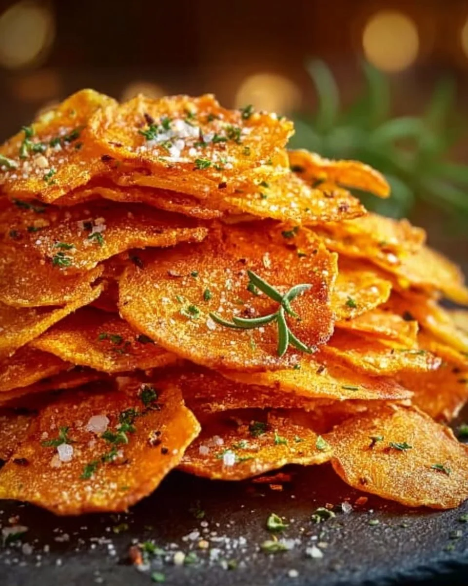 Leckere Möhrenchips in einer Schüssel, gesund und knusprig