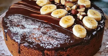 Saftiger namibischer Bananenkuchen mit Bananen und Nüssen