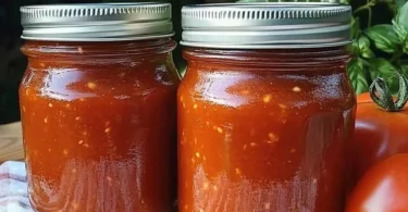 Ofen geröstete Tomatensoße aus frischen Tomaten und Kräutern.