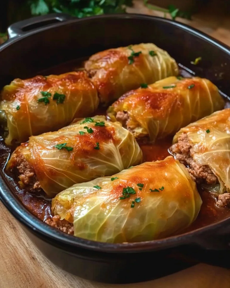 Omas Kohlrouladen mit einem herzhaften Füllung und zarten Wirsingblättern