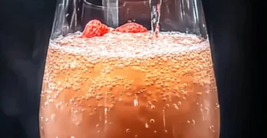 Fruchtige Orgasmus Bowle serviert in einem eleganten Glas.