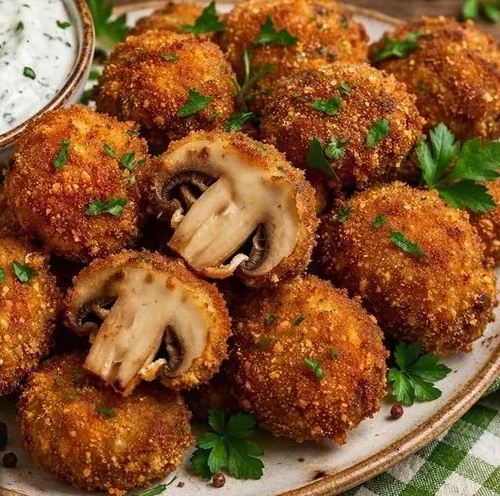 Panierten Champignons