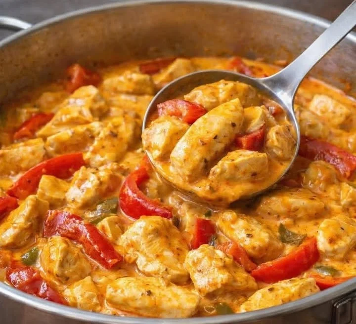 Paprika-Sahne-Hähnchen