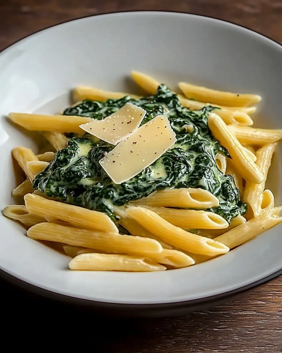Penne with Spinach-Gorgonzola Sauce