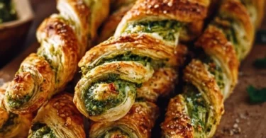 Leckere Pesto-Drehungen mit frischen Zutaten