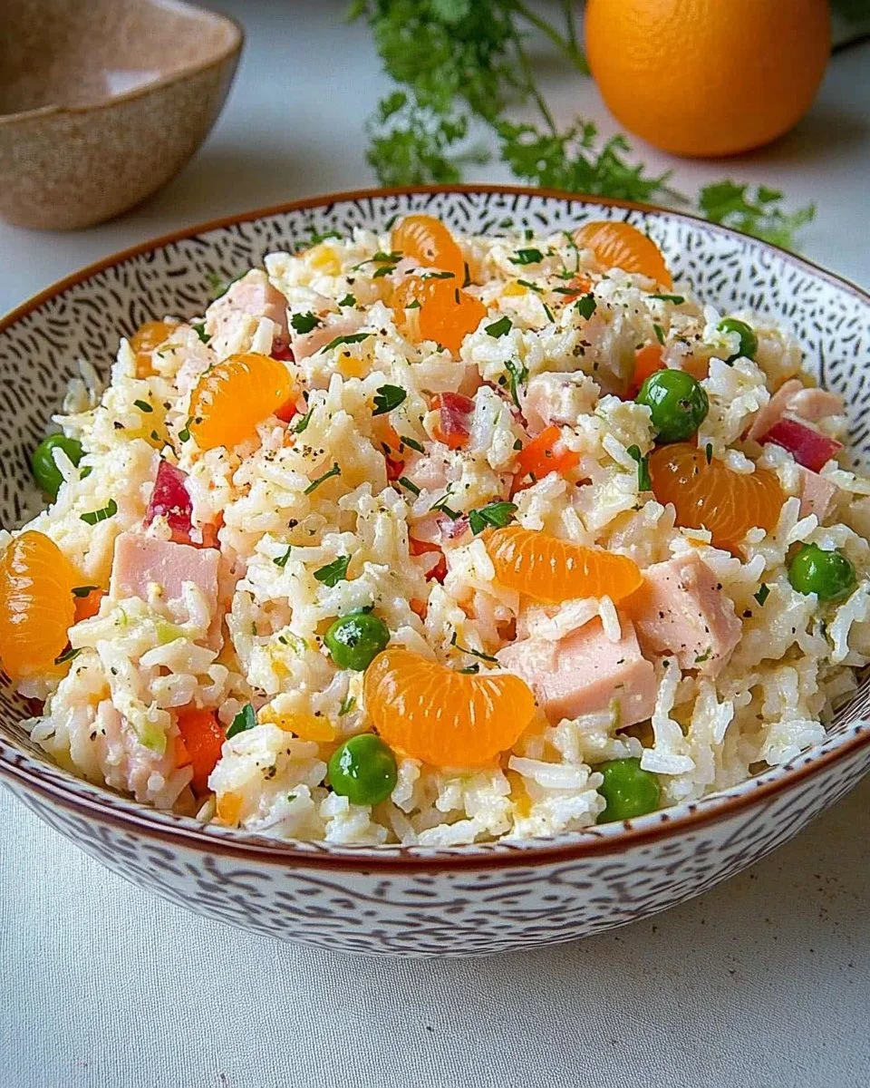 Reissalat mit Mandarinen