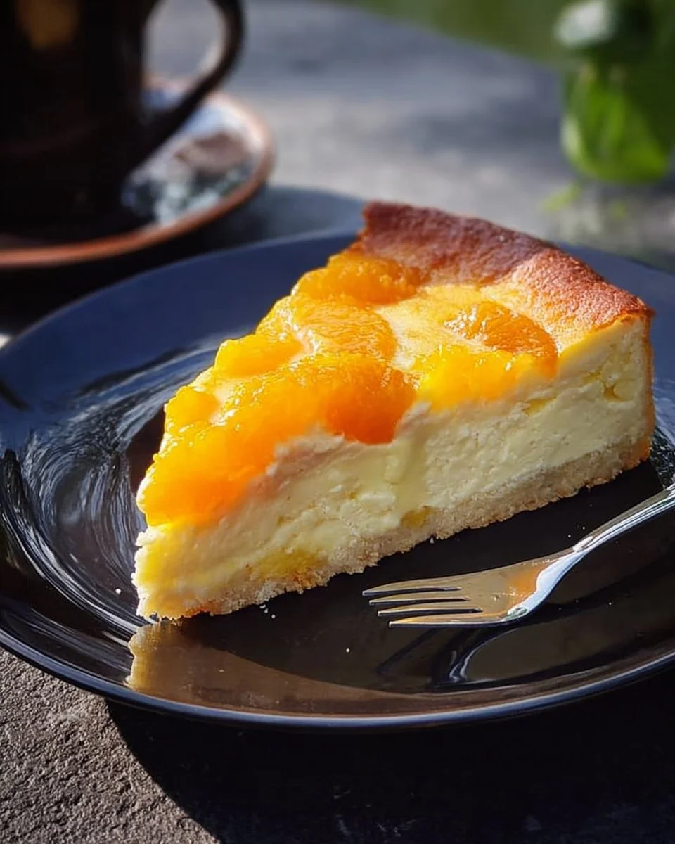 Sauerrahm Pudding Mandarinenkuchen mit frischen Mandarinen und Sahne