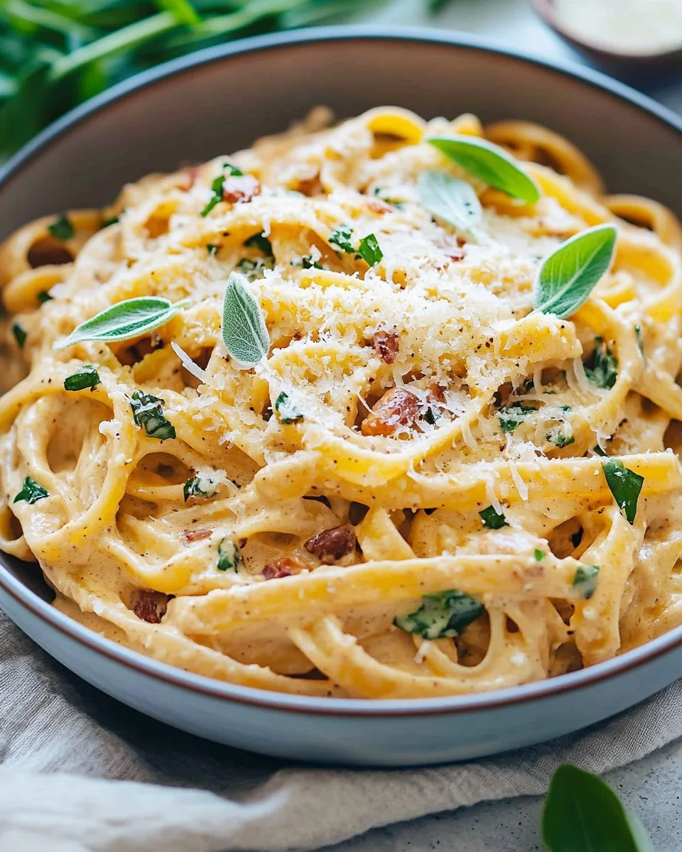 Schnelle Bärlauch-Nudeln mit frischem Bärlauch und Pasta