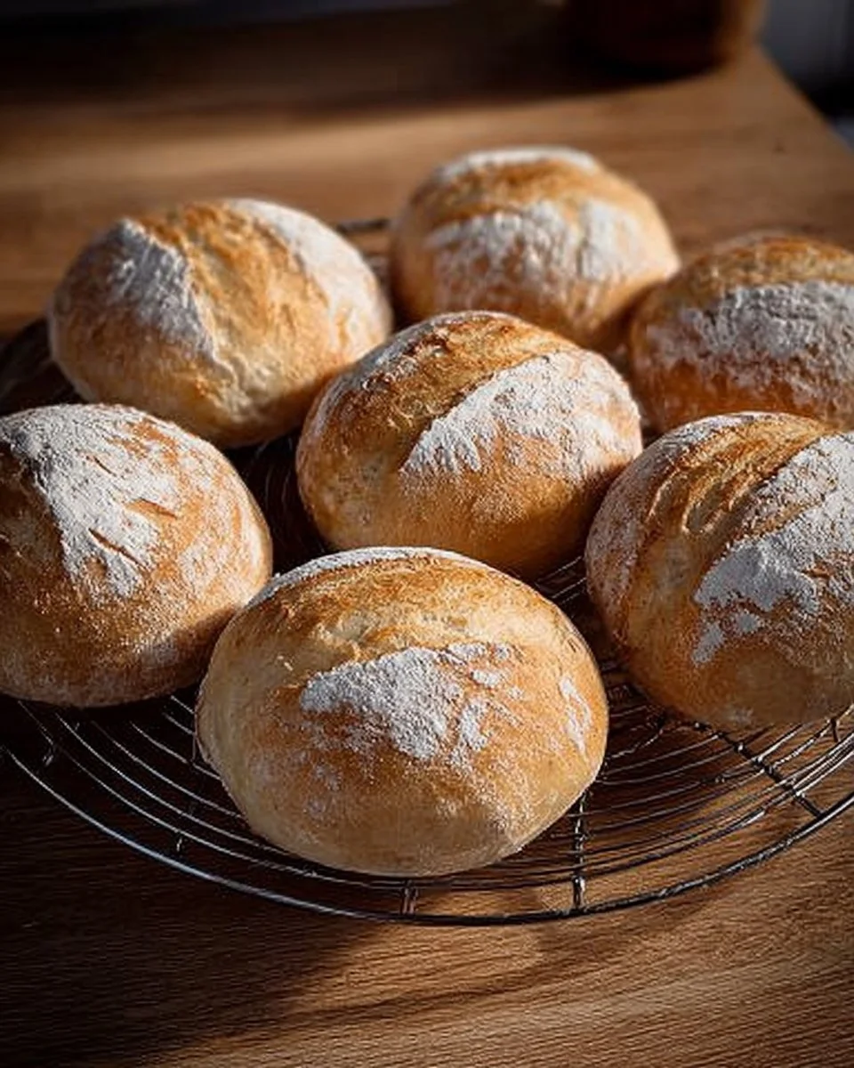 Schnelle Sonntag Brötchen frisch aus dem Ofen serviert
