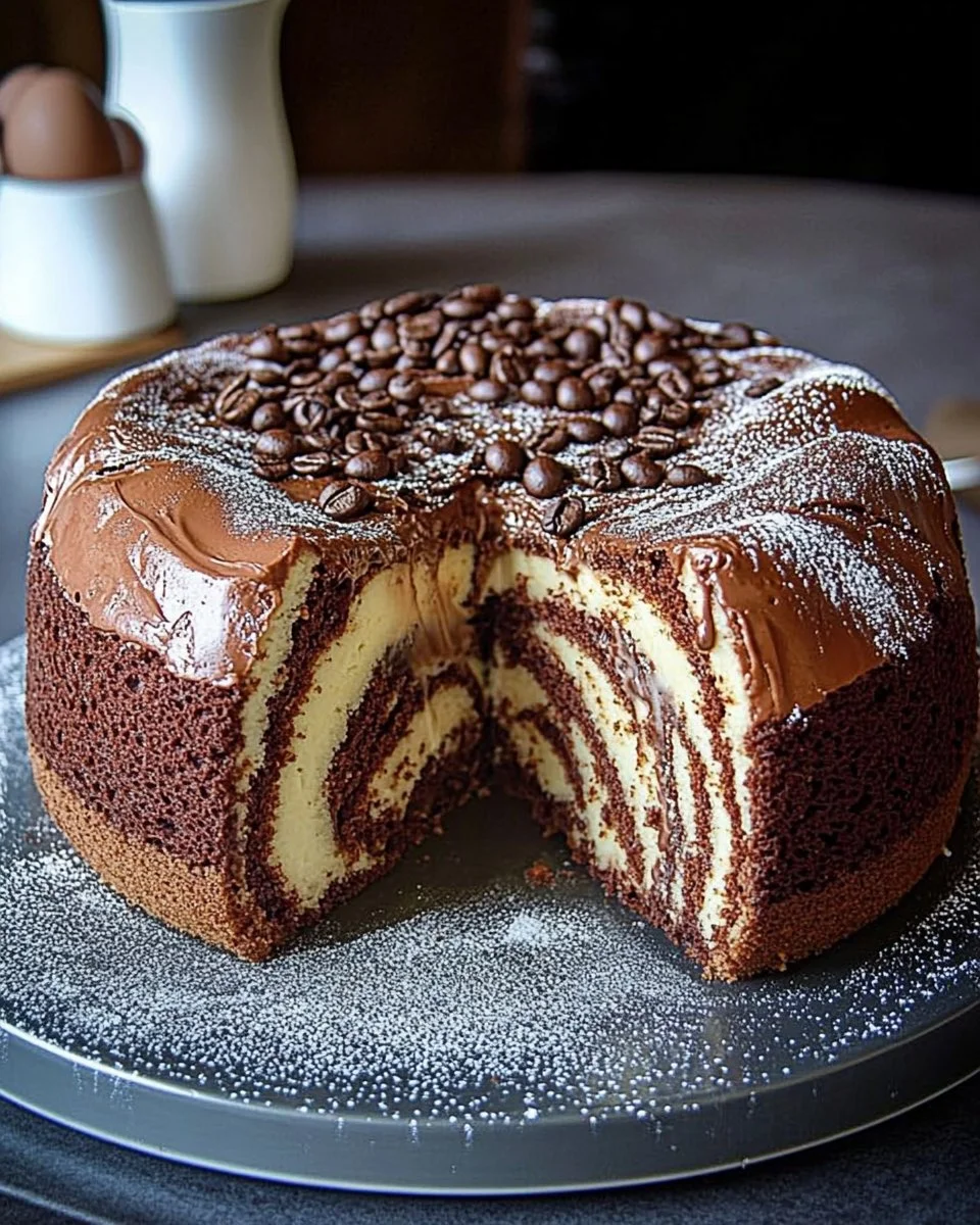 Schokoladen-Eierlikörkuchen mit cremiger Schokoladenglasur und Eierlikör-Topping