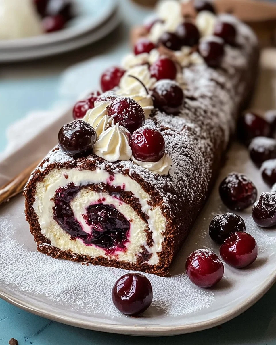 Schwarzwälder Kirschtorte Biskuitrolle