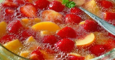 Erfrischender Sommergarten-Punsch in einer stilvollen Glaspräsentation