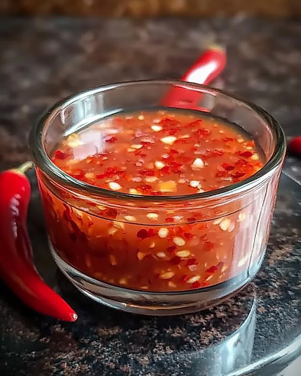 Flasche süße Chili-Sauce auf Holzoberfläche