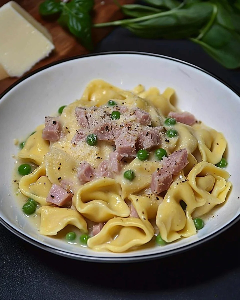 Tortellini in Schinken-Sahne-Sauce