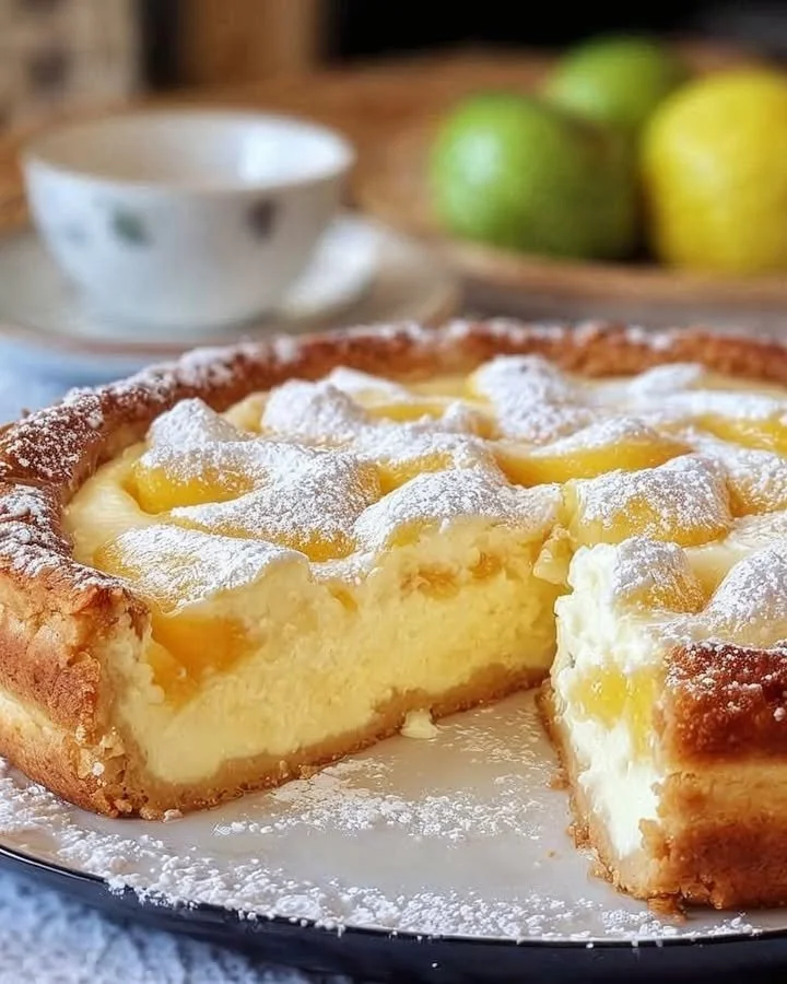 Unschlagbarer Apfelkuchen mit Vanillepudding