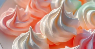 Wackelpudding-Baiser-Kekse auf einer platzierten Servierplatte