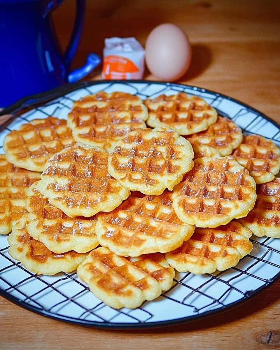 Leckere, frisch gebackene Waffeln auf einem Teller