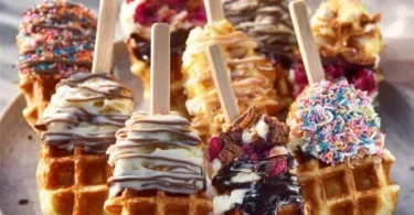 Leckere Waffeln am Stiel für den perfekten Snack
