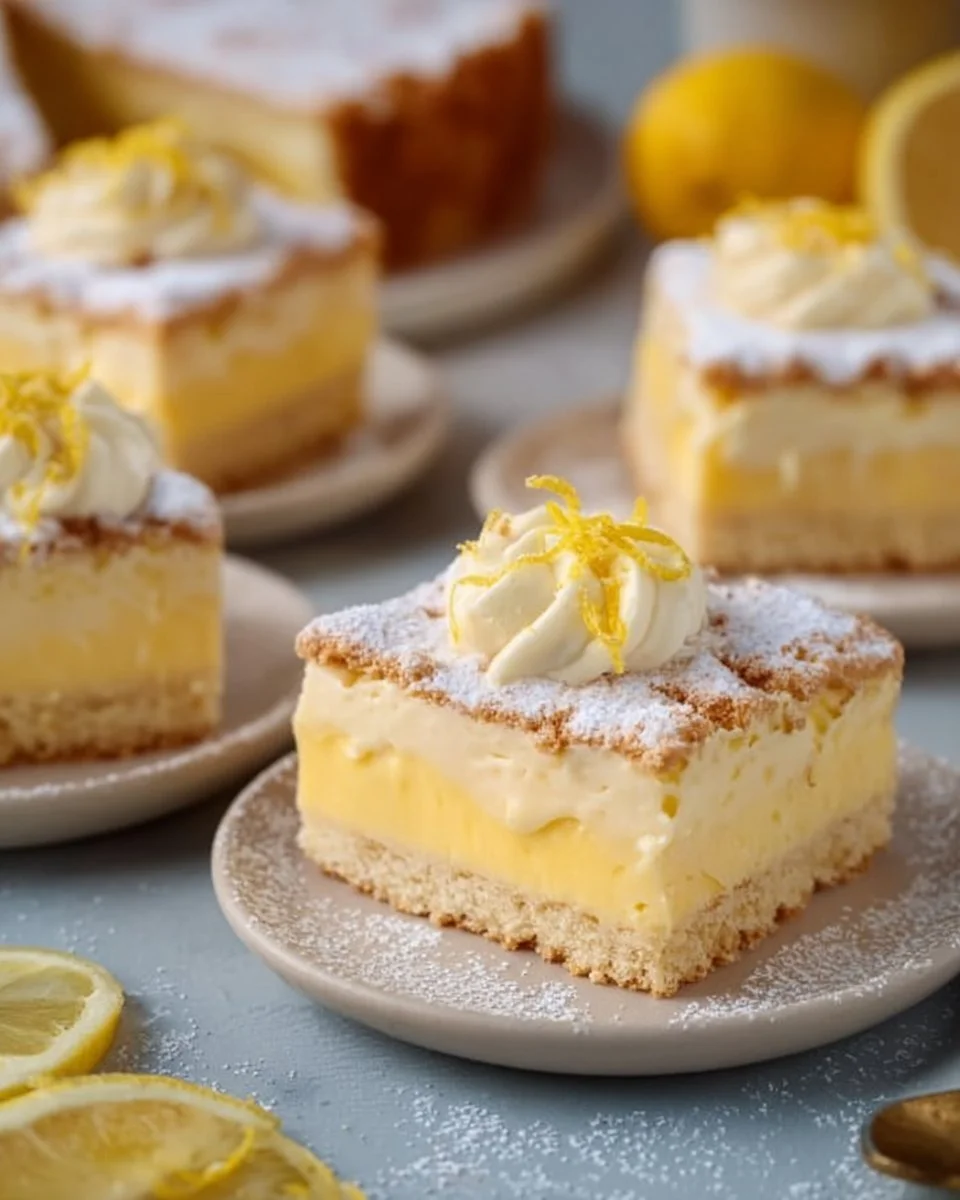 Zitronen-Butterkeks-Kuchen mit frischer Zitrone und Butterkeksen auf einem Teller