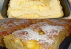 Schneller Apfelkuchen mit 7 Äpfeln in 10 Minuten gebacken.