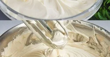 Hausgemachte deutsche Buttercreme nach Omas Geheimrezept in einer Schüssel