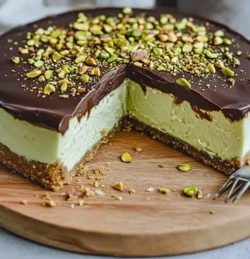Dubai Cheesecake with Pistachios