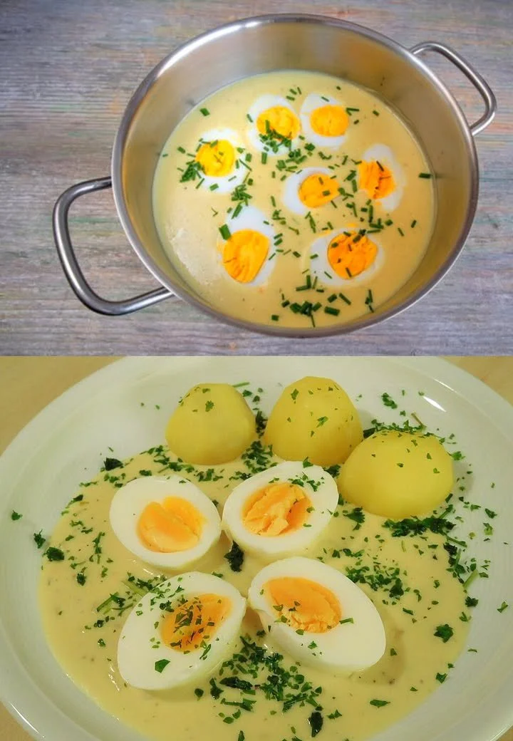 Eier in Senfsauce - klassisches Rezept mit zarten Eiern und würziger Senfsoße