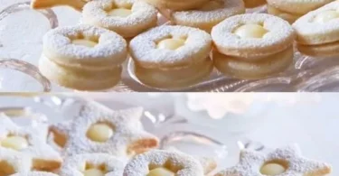 Leckere Eierlikörplätzchen auf einem Teller dekoriert