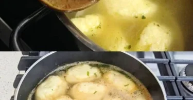 Fantastische Grießklößchen nach Omas Rezept auf einem Teller serviert