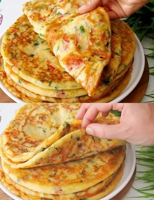Fantastische Knoblauch-Pfannkuchen mit Käse in 5 Minuten