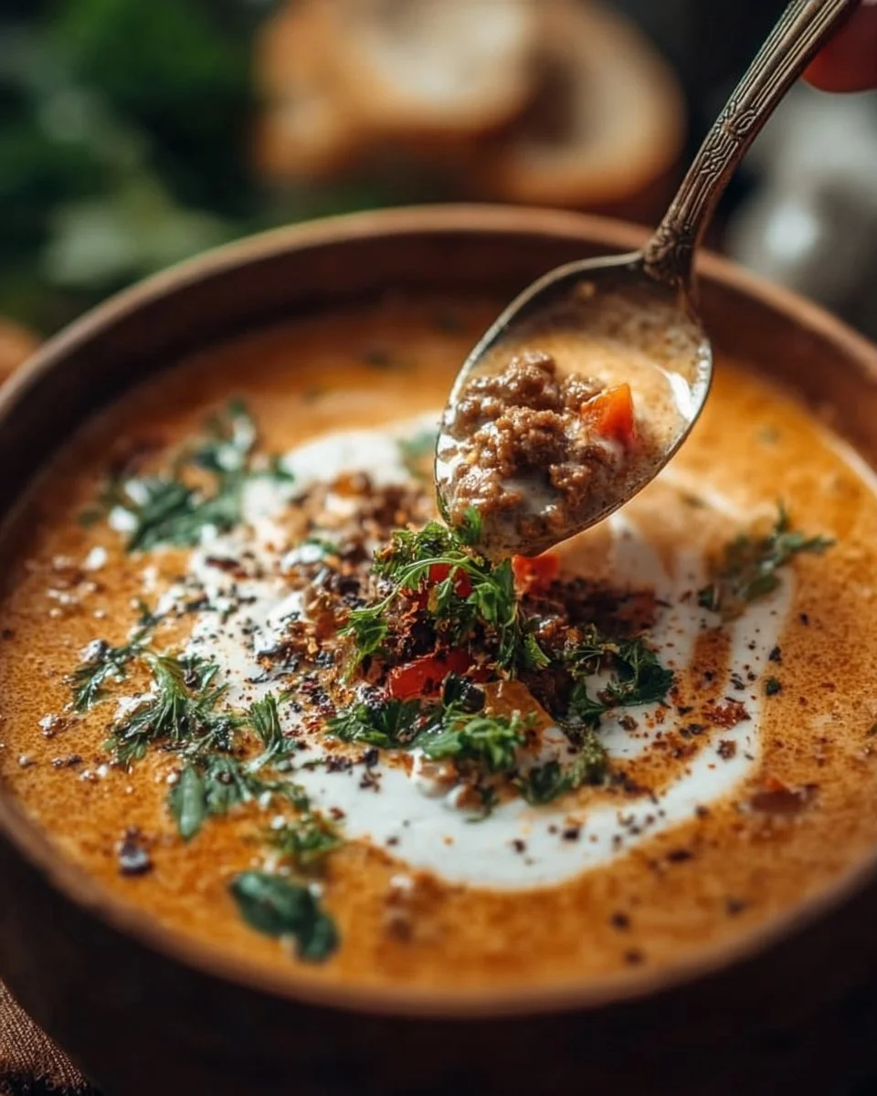 Schüssel mit friss-dich-dumm-Suppe - eine nahrhafte und schmackhafte Speise