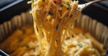 Gebackene Feta-Pasta mit frischem Gemüse und Gewürzen