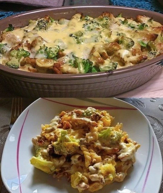 Leckerer Gyrosauflauf mit saftigem Fleisch und Gemüse gebacken
