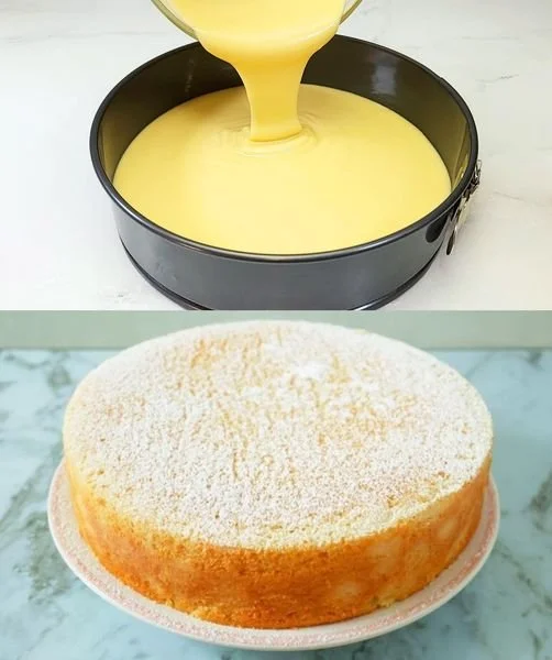 Leckerer Joghurtkuchen mit nur 3 Zutaten auf einem Teller