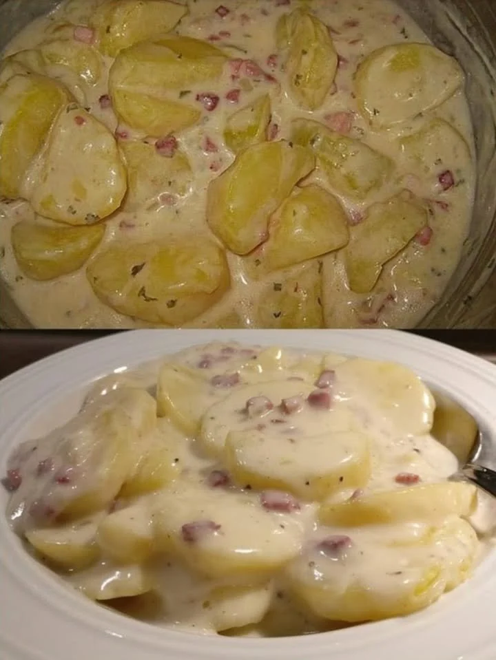 Kartoffelsauce mit Speck