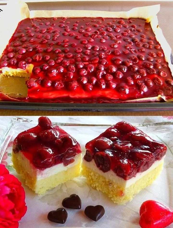 Kirsch Schmand Blechkuchen