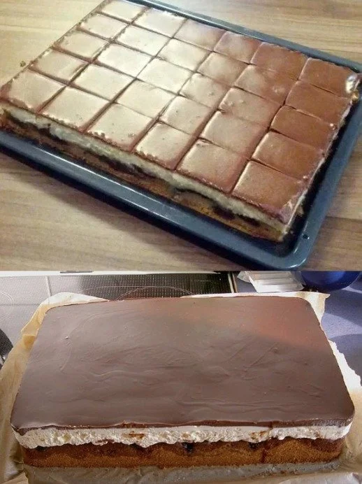 Kirschtorte mit Schokoladenglasur auf einem eleganten Teller