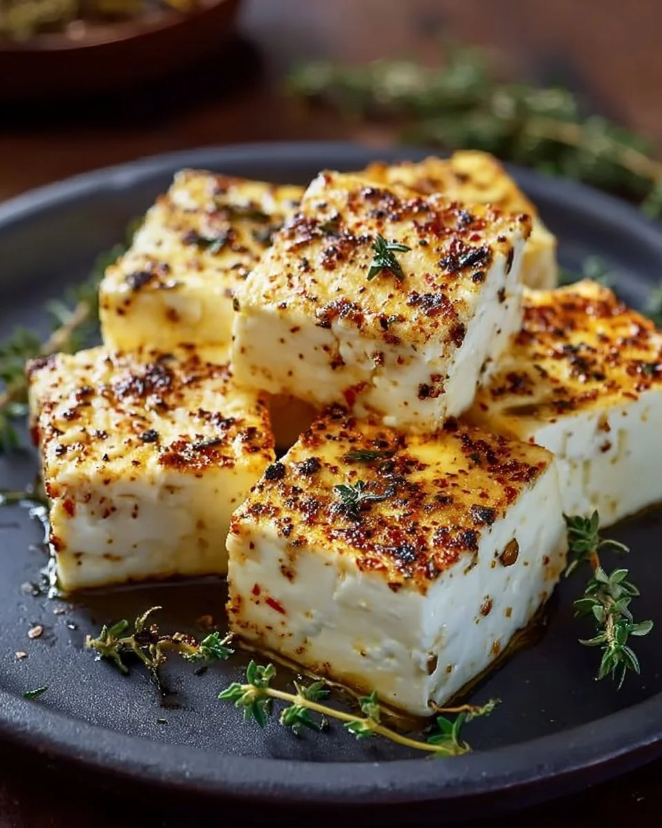 Köstlicher Feta im Airfryer zubereitet für gesunde Snacks und Gerichte
