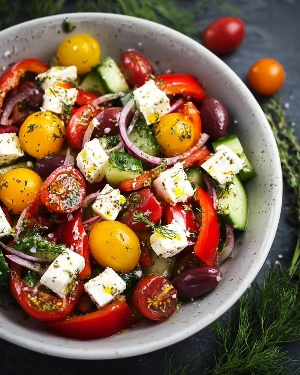 Mediterraner Salat für Grillabende
