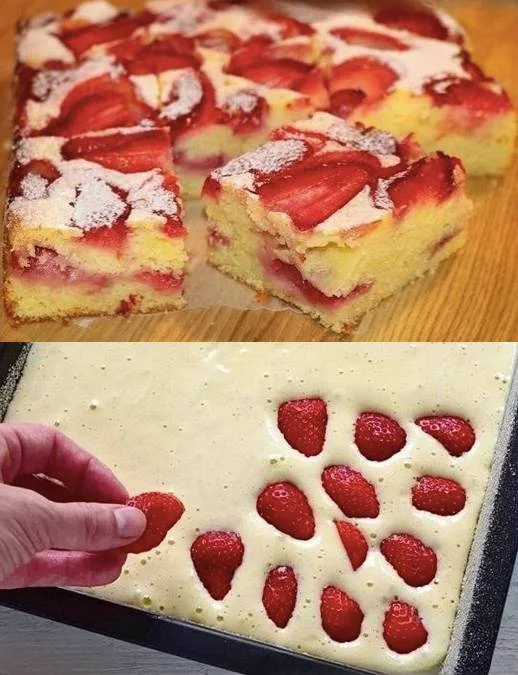 Obstkuchen mit Erdbeeren, Bananen oder Mandarinen