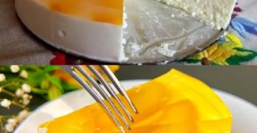 Leckerer Pfirsichquarkkuchen mit frischen Pfirsichen und Quarkcreme.