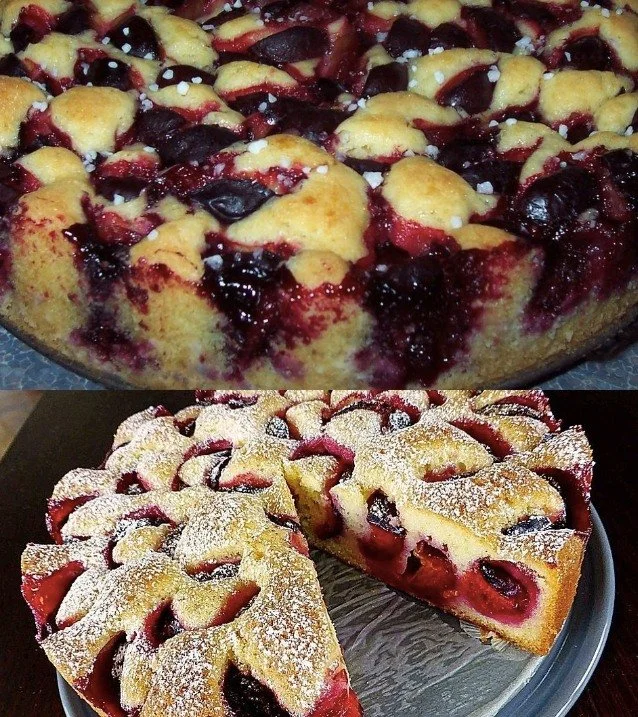 Leckeres Stück Pflaumenkuchen auf einem Teller, perfekt für Dessertliebhaber