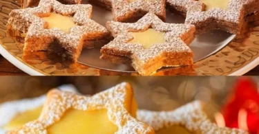 Plätzchen mit Eierlikörfüllung auf einem Teller